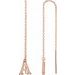 Single Initial Chain Earrings