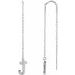 Single Initial Chain Earrings