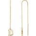 Single Initial Chain Earrings