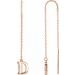 Single Initial Chain Earrings