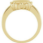 Round Scalloped Signet Ring