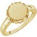 Round Scalloped Signet Ring
