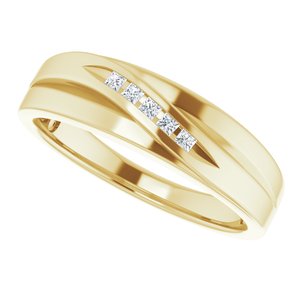 Accented Stepped-Edge Tapered Band