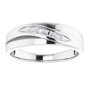 Accented Stepped-Edge Tapered Band