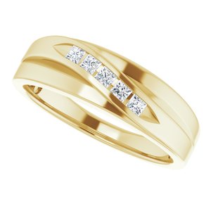 Accented Stepped-Edge Tapered Band
