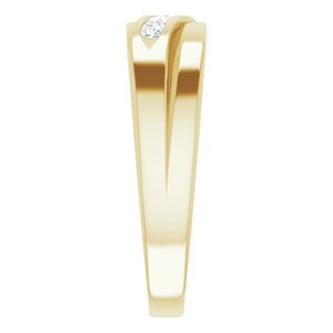 Accented Stepped-Edge Tapered Band