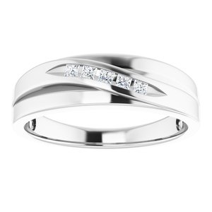 Accented Stepped-Edge Tapered Band