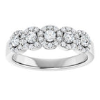 Five-Stone Halo-Style Anniversary Band