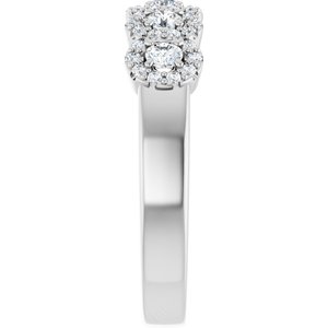 Five-Stone Halo-Style Anniversary Band