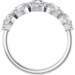 Five-Stone Halo-Style Anniversary Band