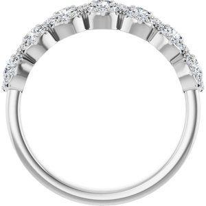 Seven-Stone Halo-Style Anniversary Band