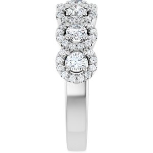 Seven-Stone Halo-Style Anniversary Band