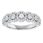 Seven-Stone Halo-Style Anniversary Band