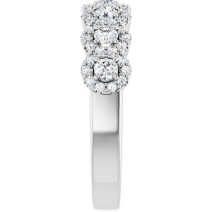 Seven-Stone Halo-Style Anniversary Band