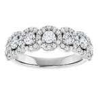 Seven-Stone Halo-Style Anniversary Band