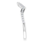 Accented Twisted Bypass Engagement Ring or Band