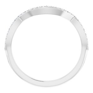 Accented Twisted Bypass Engagement Ring or Band
