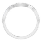 Accented Twisted Bypass Engagement Ring or Band