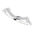 Accented Twisted Bypass Engagement Ring or Band