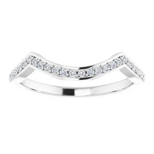 Accented Twisted Bypass Engagement Ring or Band