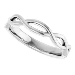 Solitaire Rope Engagement Ring or Band