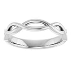 Solitaire Rope Engagement Ring or Band