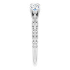 Milgrain Sculptural Three-Stone Anniversary Band