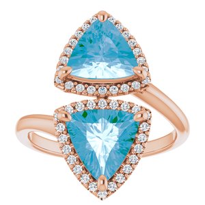 Two-Stone Halo-Style Ring