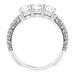 Milgrain Sculptural Three-Stone Anniversary Band