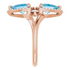 Two-Stone Halo-Style Ring