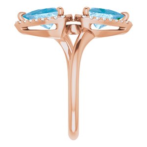 Two-Stone Halo-Style Ring