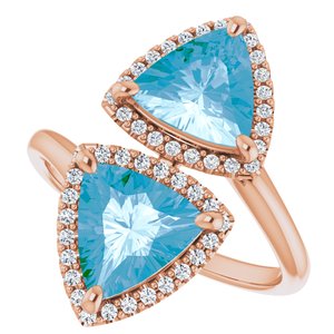 Two-Stone Halo-Style Ring