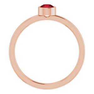 Bezel-Set Solitaire Ring