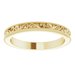 Milgrain Edge Sculptural Flat Band with Bead Blast Finish