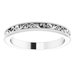 Milgrain Edge Sculptural Flat Band with Bead Blast Finish