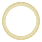 Milgrain Edge Sculptural Flat Band with Bead Blast Finish