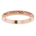 Milgrain Edge Sculptural Flat Band with Bead Blast Finish