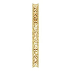 Milgrain Edge Sculptural Flat Band with Bead Blast Finish