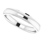 Stepped-Edge Comfort-Fit Half Round Band
