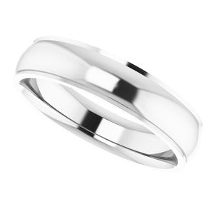 Stepped-Edge Comfort-Fit Half Round Band