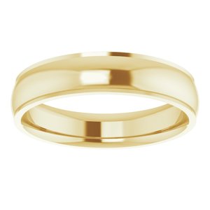 Stepped-Edge Comfort-Fit Half Round Band