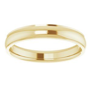 Stepped-Edge Comfort-Fit Half Round Band