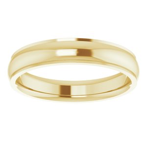 Stepped-Edge Comfort-Fit Half Round Band