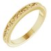 Milgrain Edge Sculptural Flat Band with Bead Blast Finish