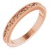 Milgrain Edge Sculptural Flat Band with Bead Blast Finish