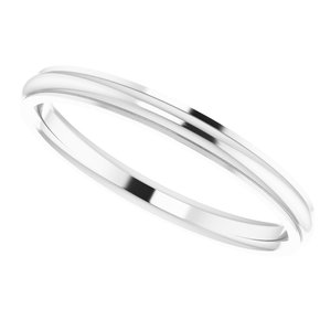 Stepped-Edge Comfort-Fit Half Round Band