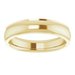 Stepped-Edge Comfort-Fit Half Round Band