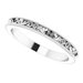 Milgrain Edge Sculptural Flat Band with Bead Blast Finish