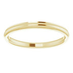 Stepped-Edge Comfort-Fit Half Round Band