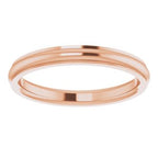 Stepped-Edge Comfort-Fit Half Round Band